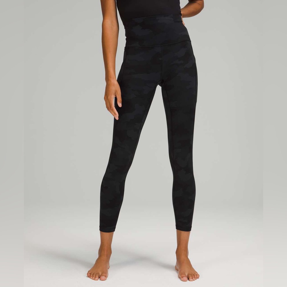 Women’s Lululemon Align High Rise Pant with Pocket 25” Camo Deep Coal Size 0